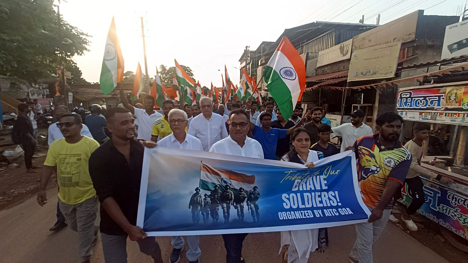 TMC Goa honours armed forces at rally in Zuarinagar