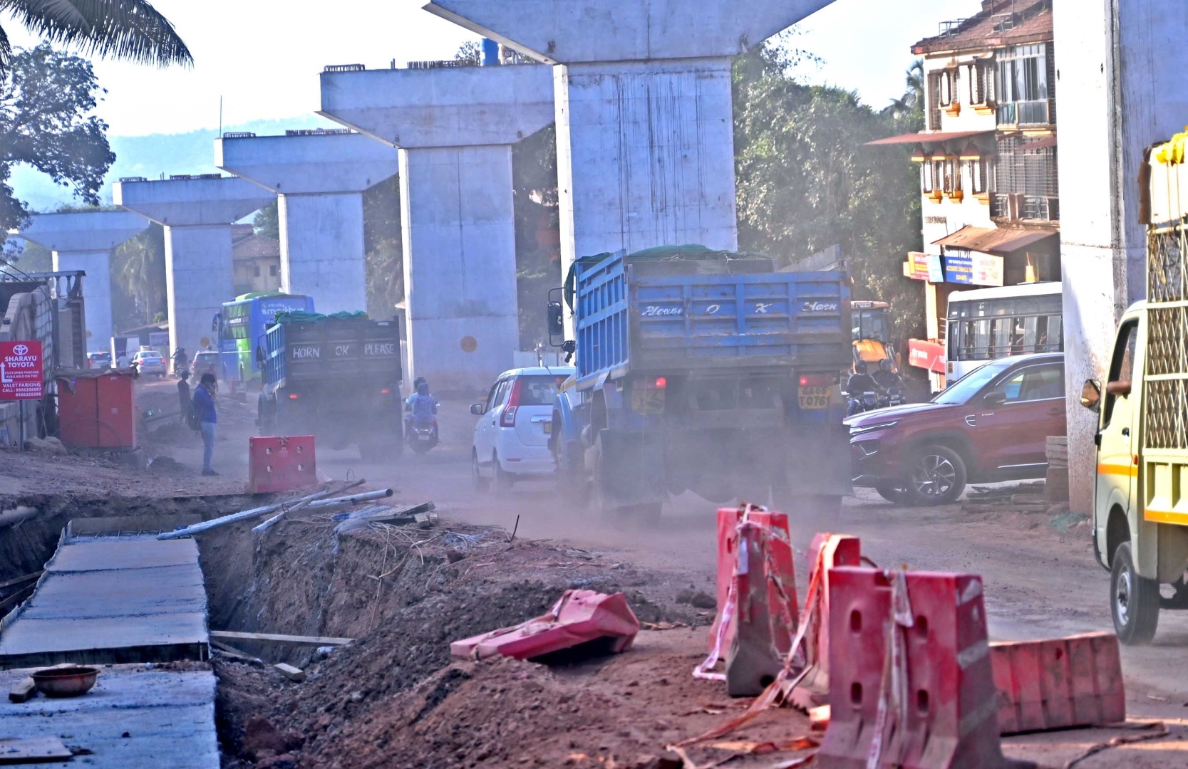 ﻿Construction of elevated corridor powers ahead from Porvorim side