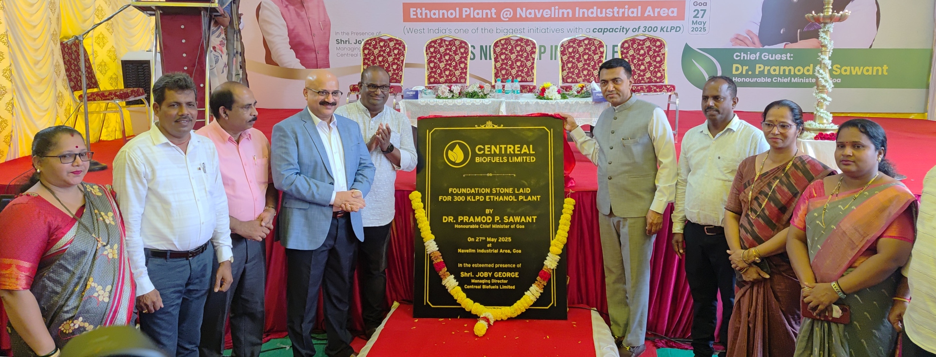 CM lays foundation stone for ethanol plant in Bicholim