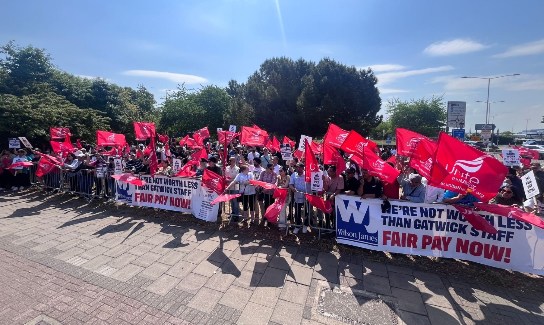 Hundreds of Goans at Heathrow Airport protest for better pay