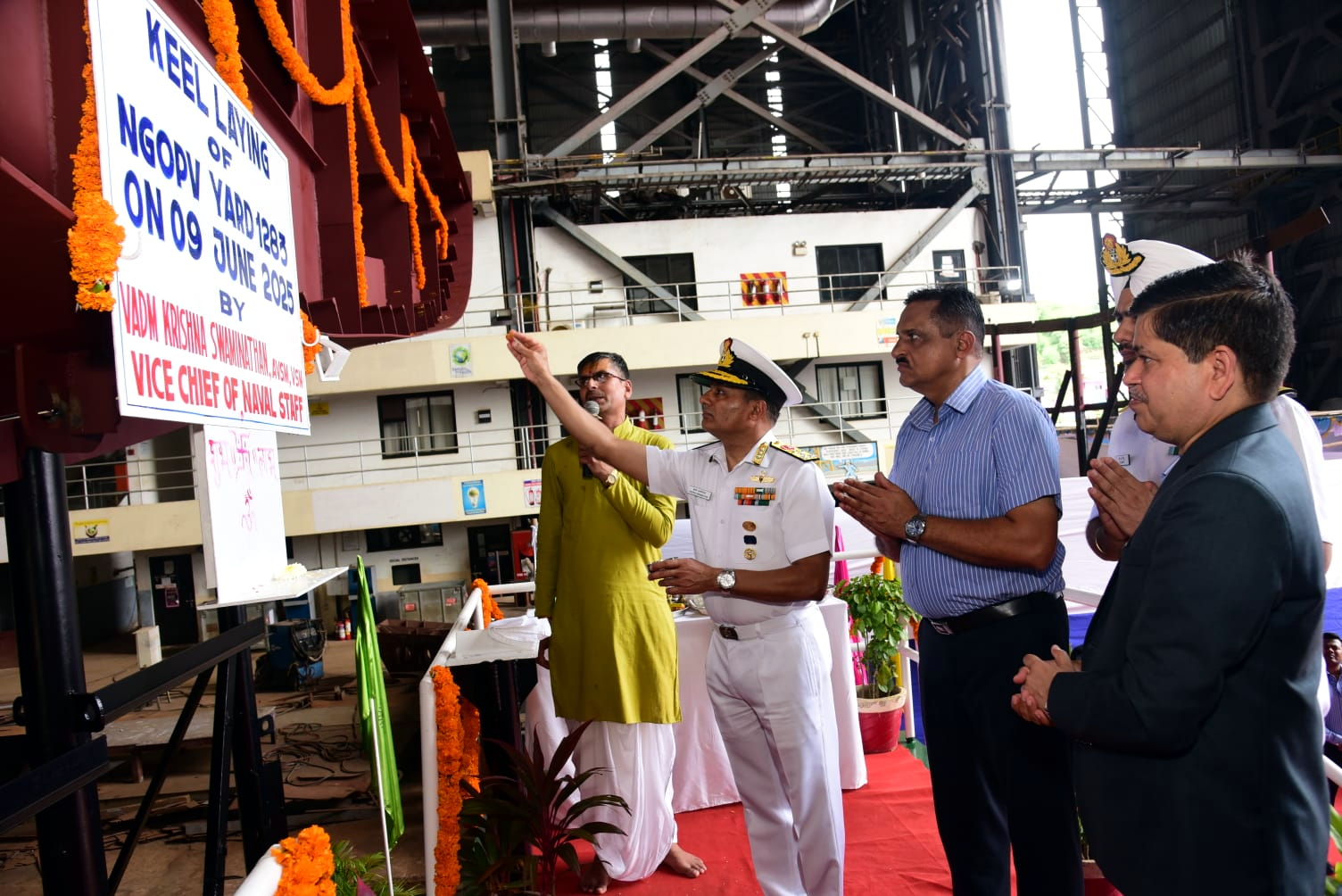 Keel laid for Yard 1283 at Goa Shipyard