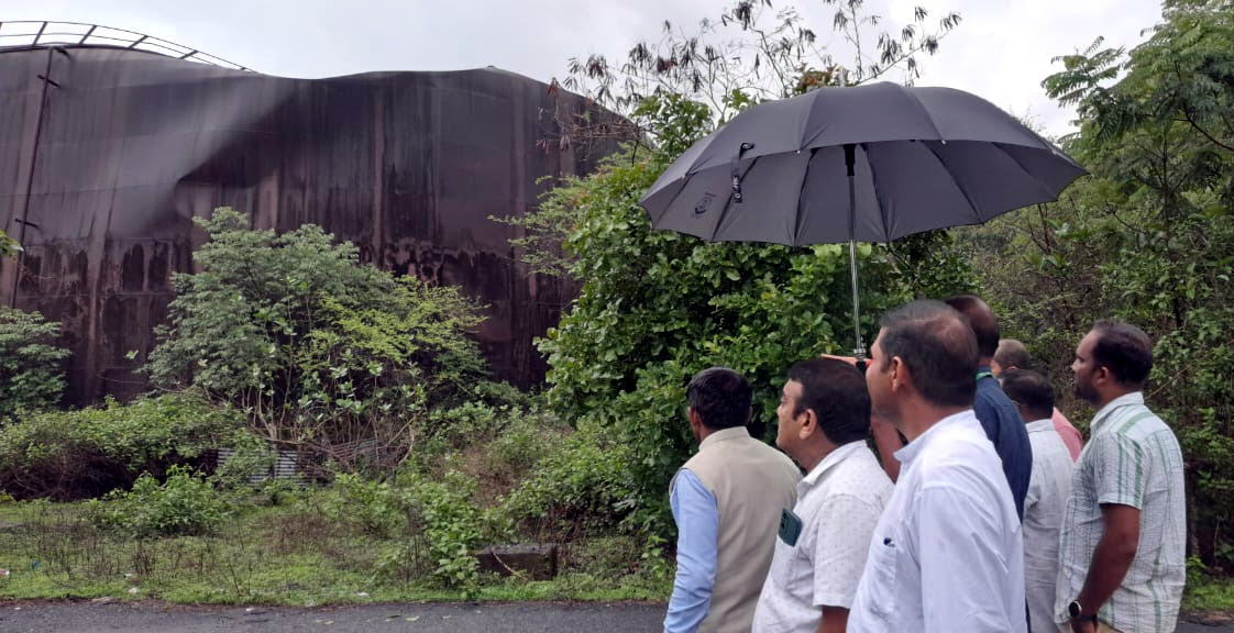 Speaker inspects tank on verge of bursting at Shristhal