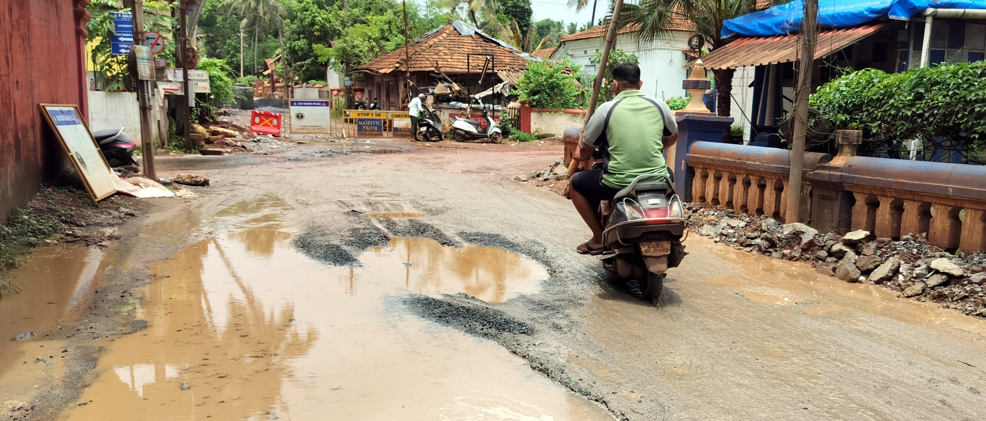 Saligao’s killer road: Dug up,   patched up and washed away