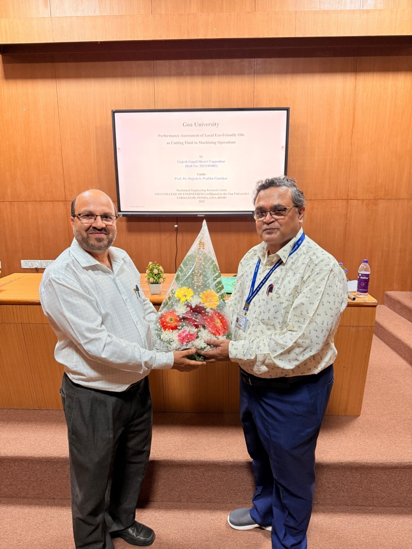 ﻿Usgaonkar completes PhD in green  machining with cashew oil at 56