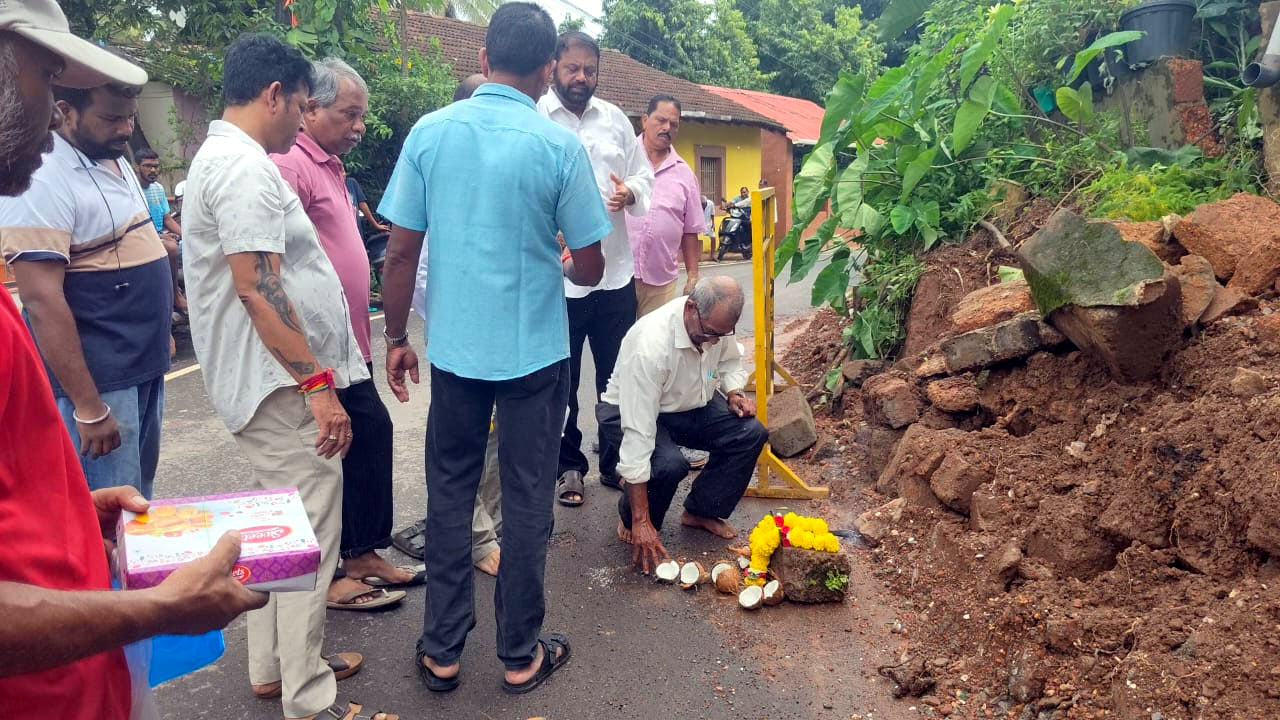 PWD starts rebuilding Chimbel retaining wall to save house