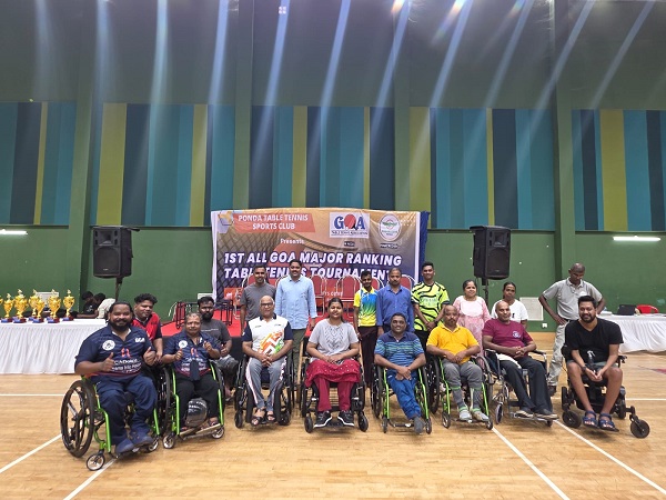 ﻿17 Para players from across Goa participate in 1st All Goa Major Ranking TT tournament