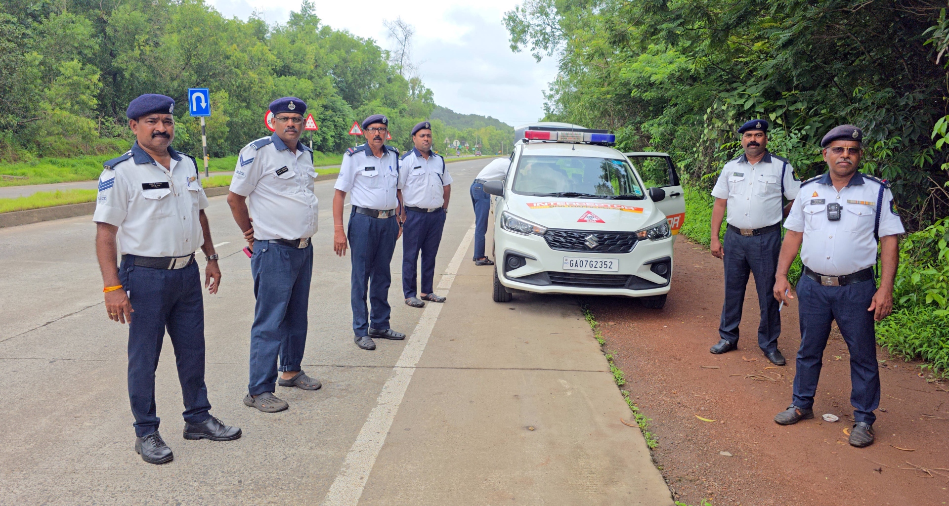 Traffic police crack down on speeding on NH66 in Pernem