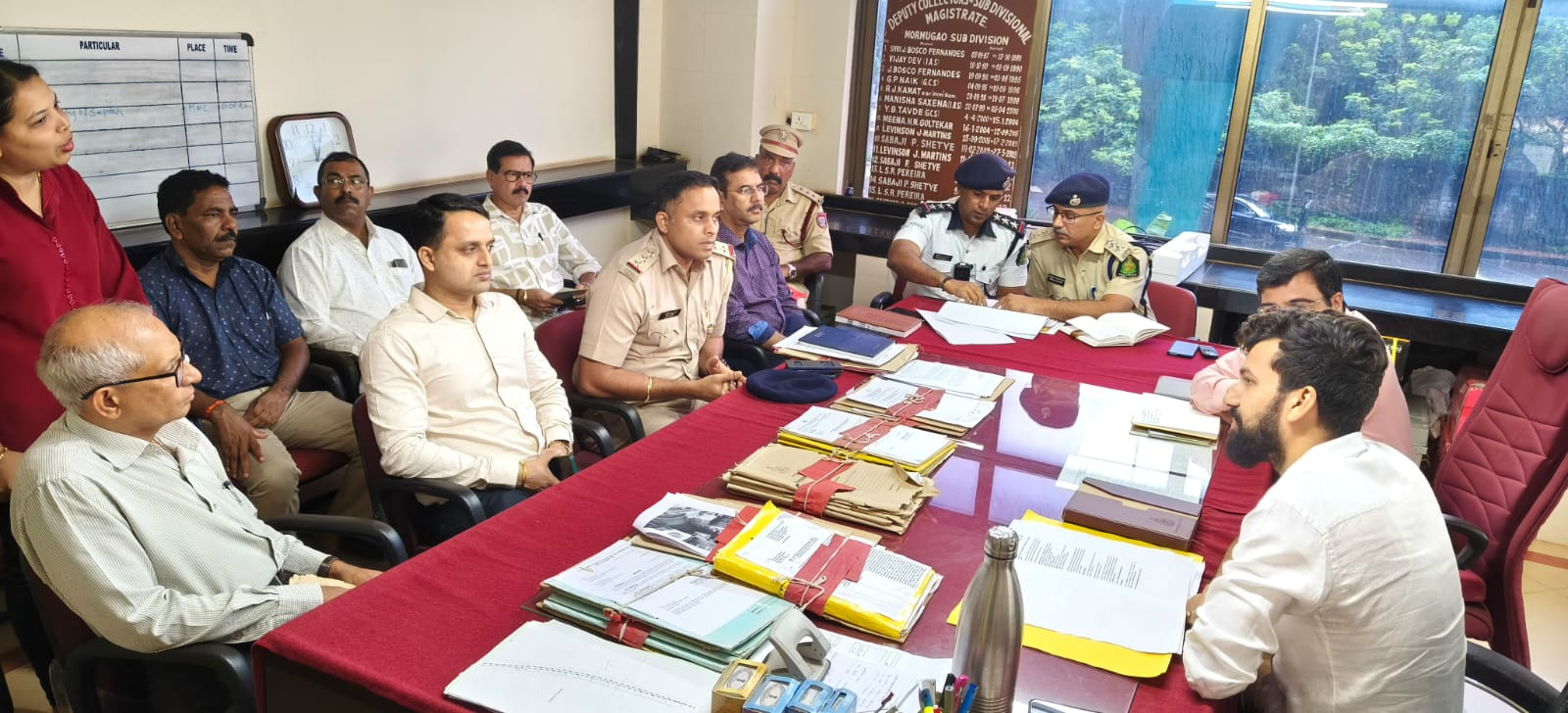 Mormugao Dy Collector reviews preparations for Vasco Saptah
