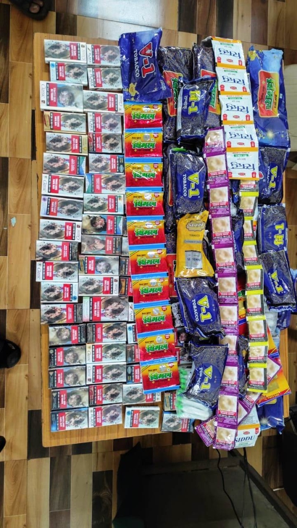 ﻿Cigarettes and gutka packets   seized near Nuvem college