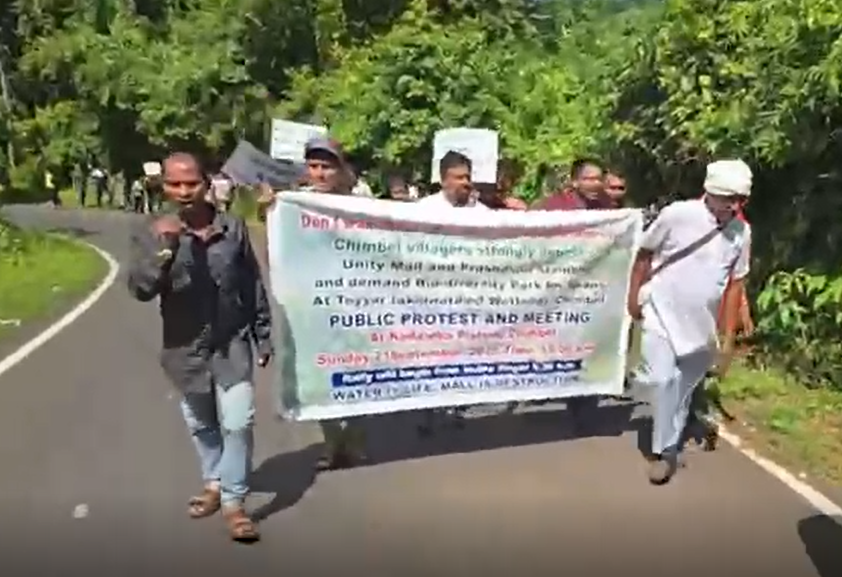 Residents protest Unity Mall, Tower projects in Chimbel