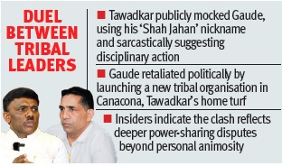 BJP leadership steps in to end Tawadkar-Gaude feud