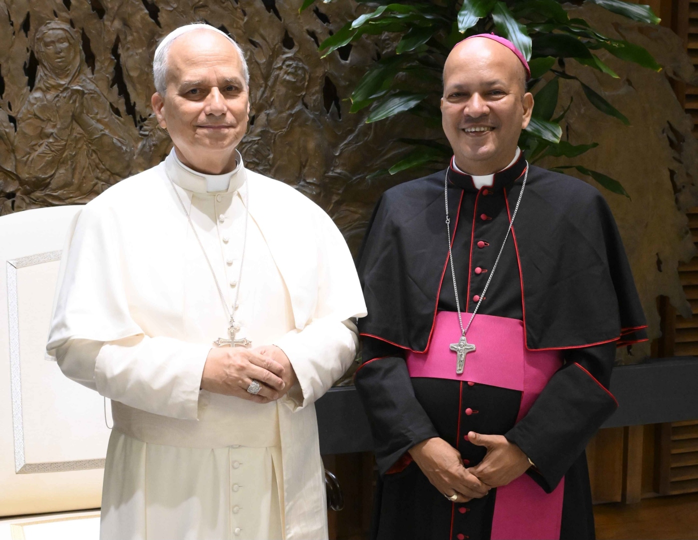 Aux Bishop meets Pope, presents memento on St Francis Xavier