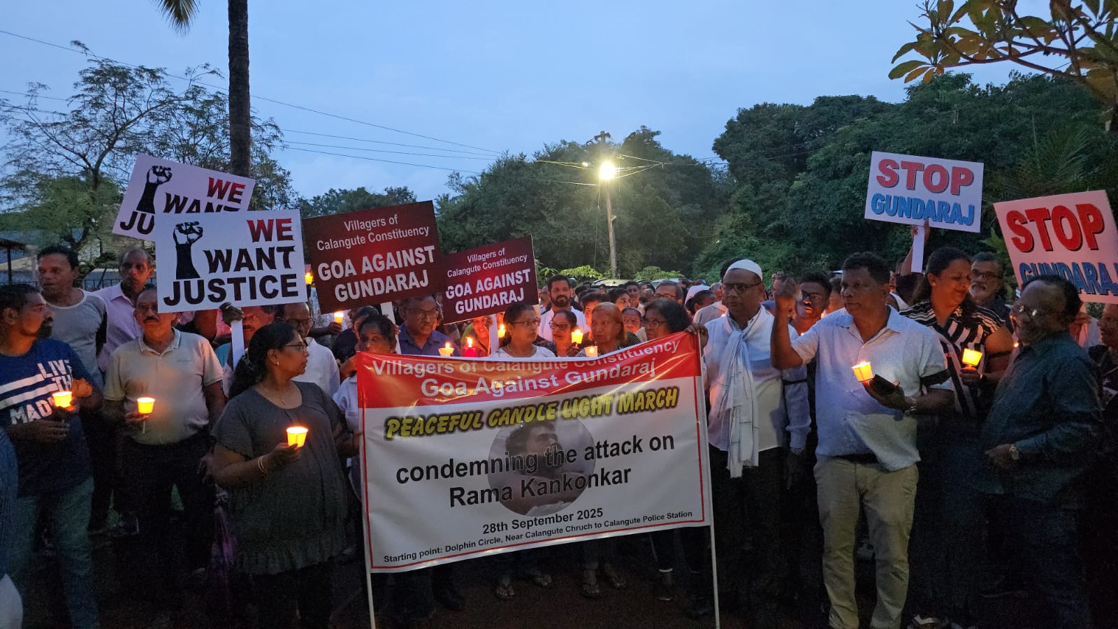Protests in Mapusa, Calangute   demand arrest of mastermind