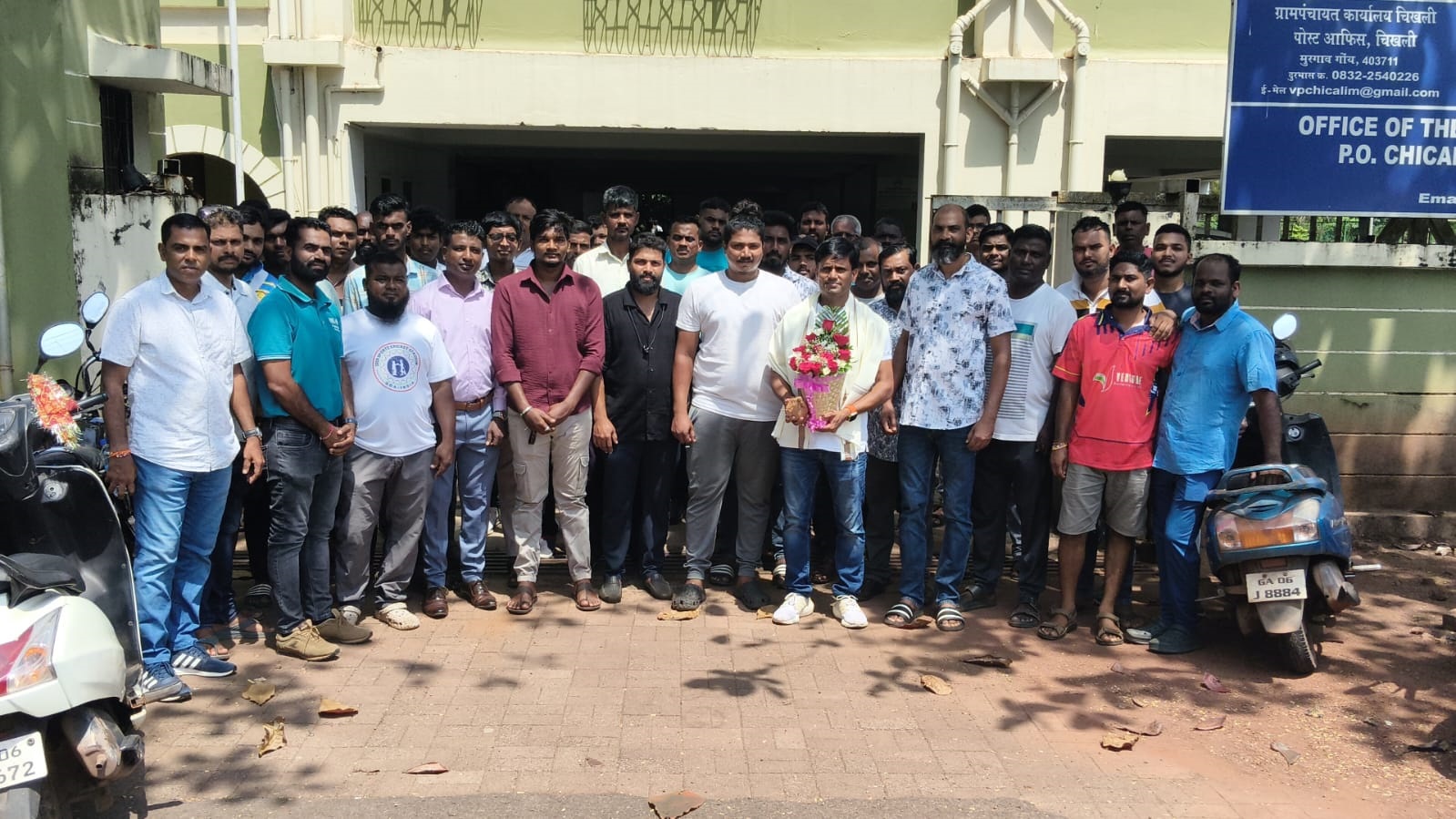 Chicalim Panchayat honours Sarpanch for stadium initiative