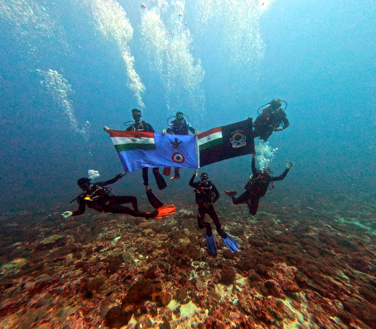 Air Force, Coast Guard showcase synergy at  scuba diving expedition off Vijaydurg