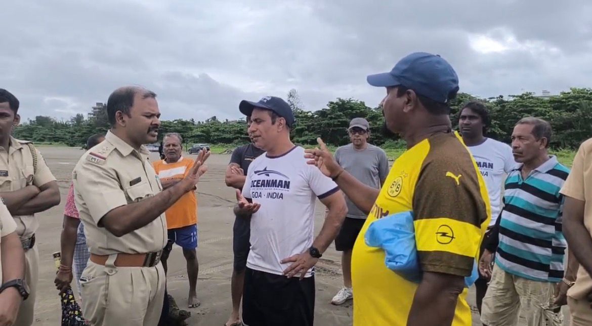 Fishermen protest halts swim event midway at Caranzalem
