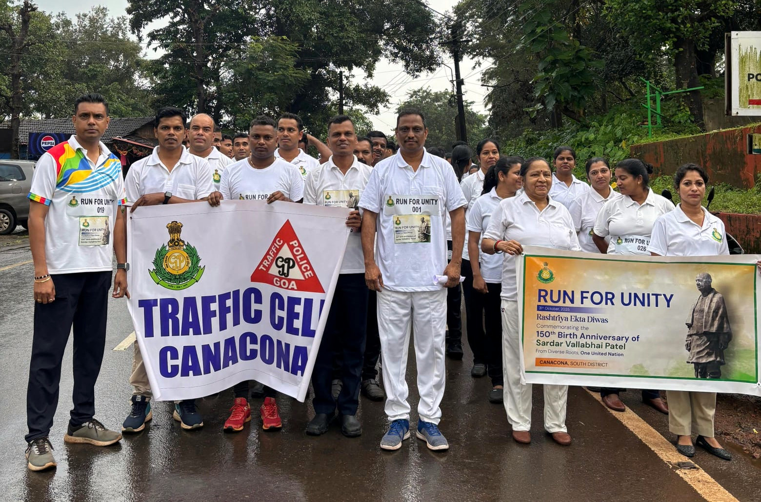 ﻿Canacona Police take part in ‘Run for Unity’
