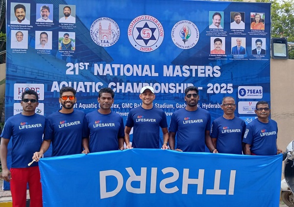 ﻿Team Drishti Marine wins big medal haul at 21st National Masters Swimming C'ship 2025