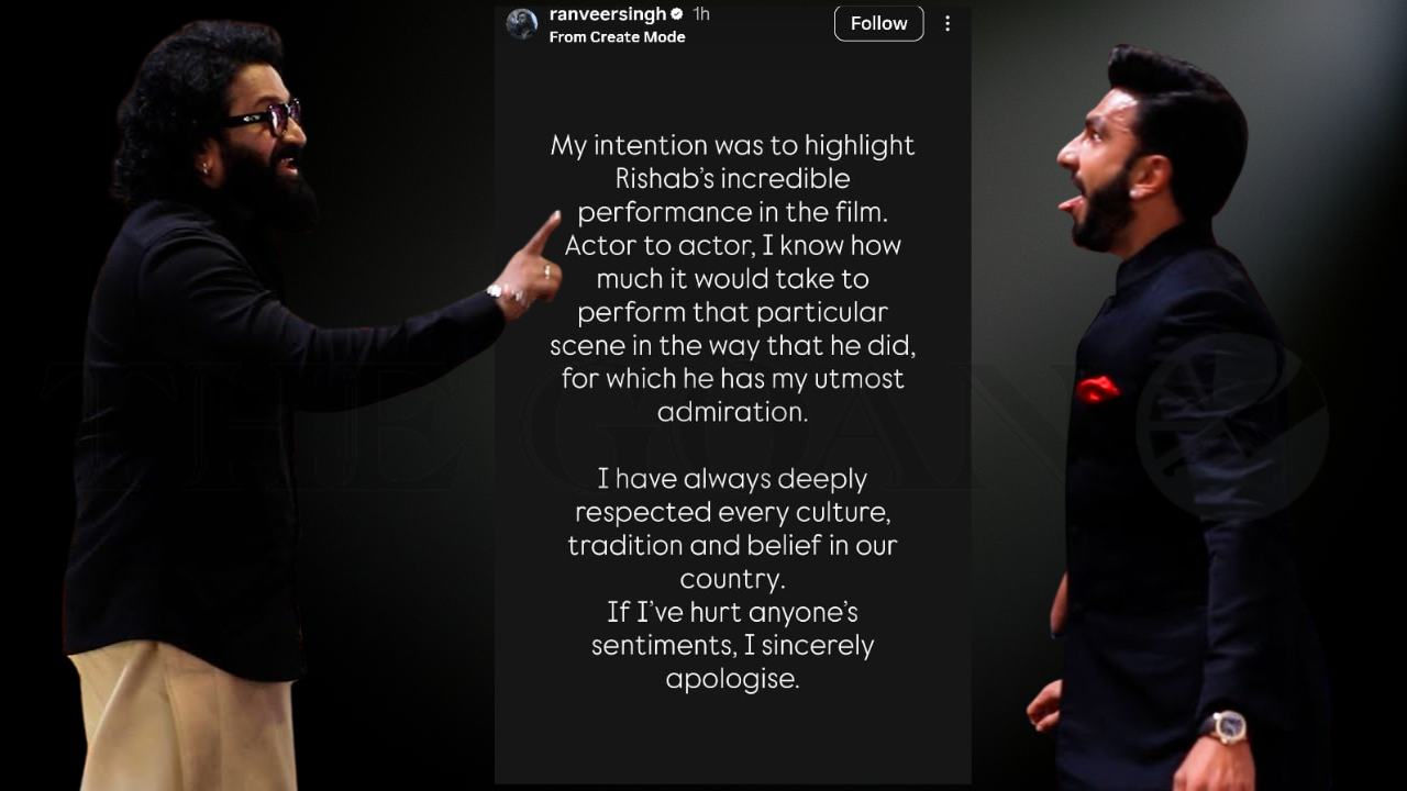 After HJS complaint, Ranveer Singh issues public apology for mimicking Chamunda Devi at IFFI closing ceremony