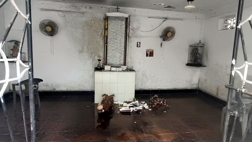 Naval staffer arrested for vandalising Vasco chapel