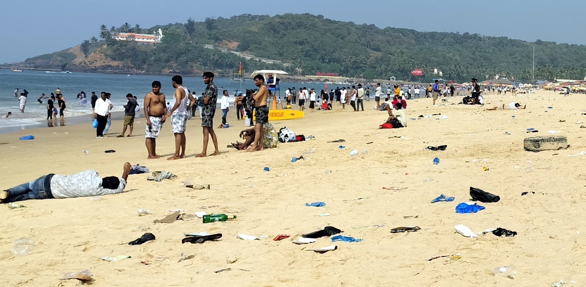 New Year’s hangover: Coastal   Goa wakes up to sea of trash