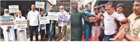 Police detain protester over unauthorised hunger strike at Jamia Masjid in Margao