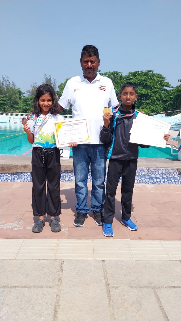 Reuben, Aradhya shine at U-11 swimming competition