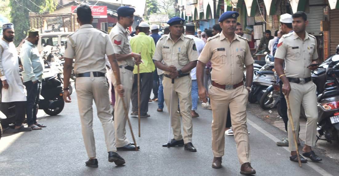 Police on guard at Margao Masjid after managing committee ruling