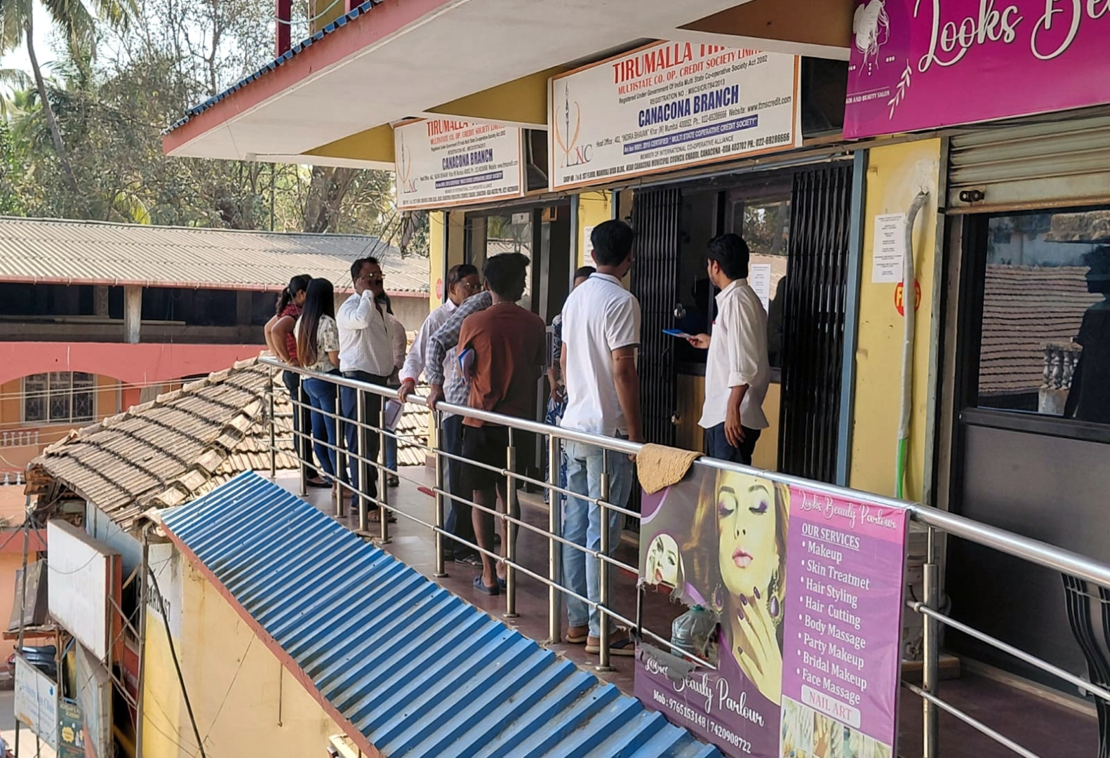 Rush seen at Canacona branch after Tirumalla Tirupati co-op loses NOC