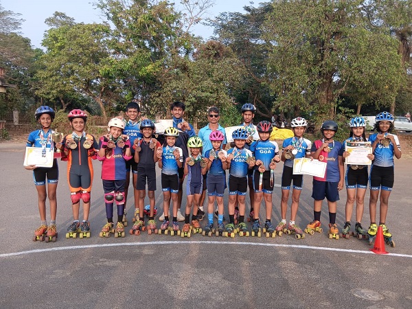 Universal Goa Skating Club shines with 26 medals at GSF trials