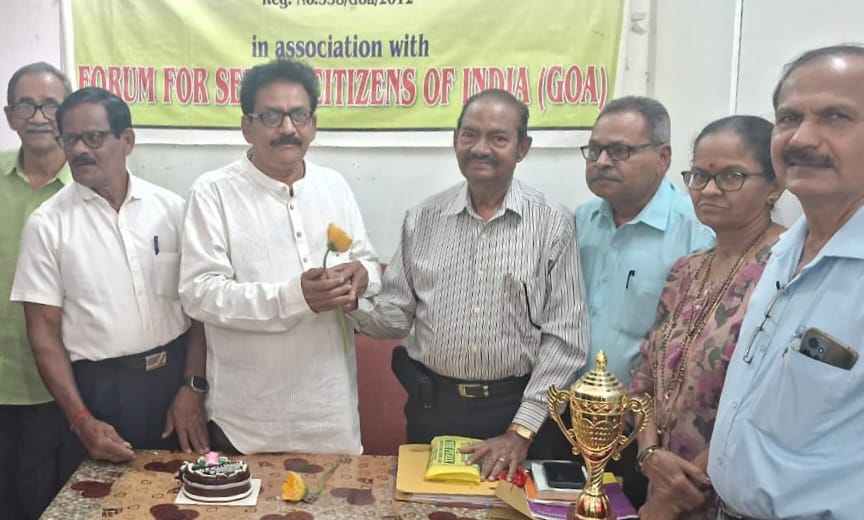 Canacona Senior Citizens  Forum fetes journalists  association president