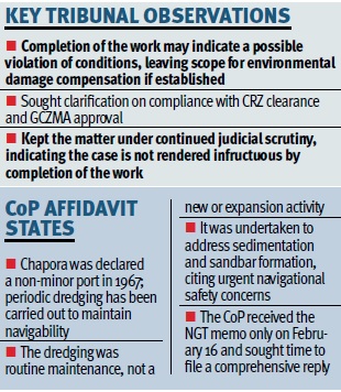 NGT flags prima facie breach in Chapora river dredging