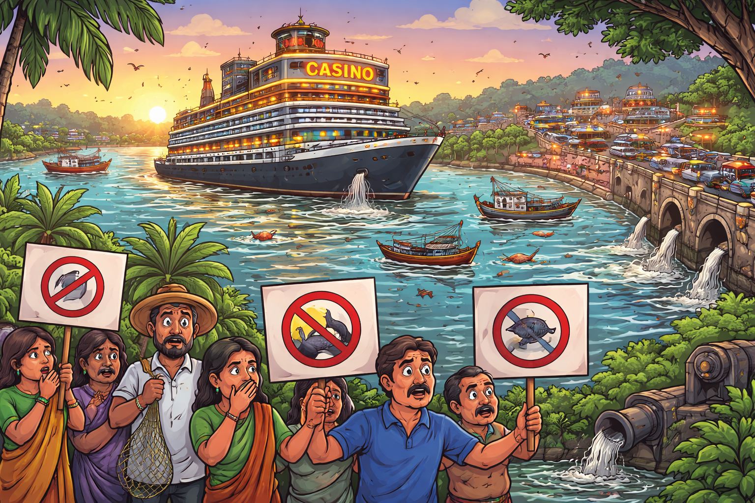 Considering Mandovi river’s limits