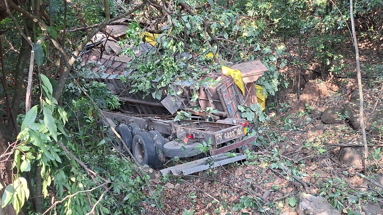 Truck plunges into valley at Chorla Ghat, driver killed