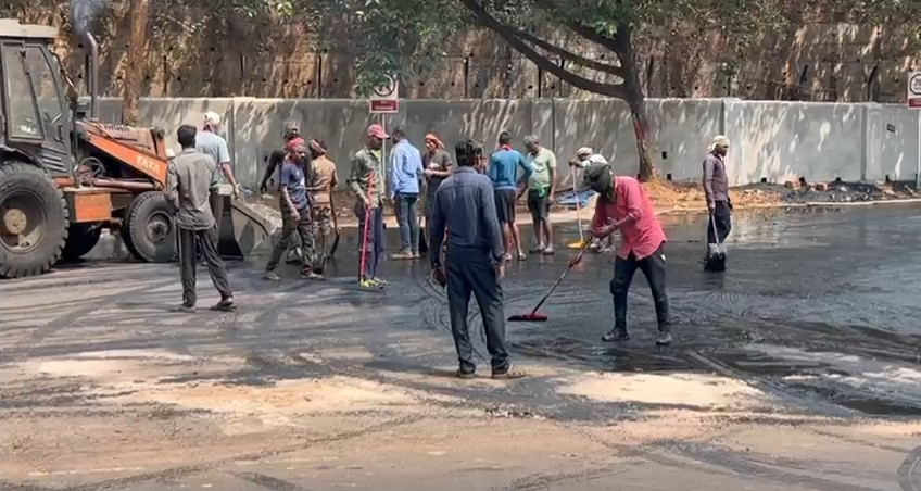 Locals upset as waste water from   unit flows on road in Honda IDC