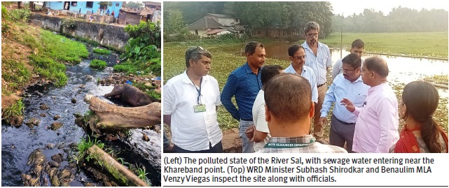 Sewage flow into River Sal exposed