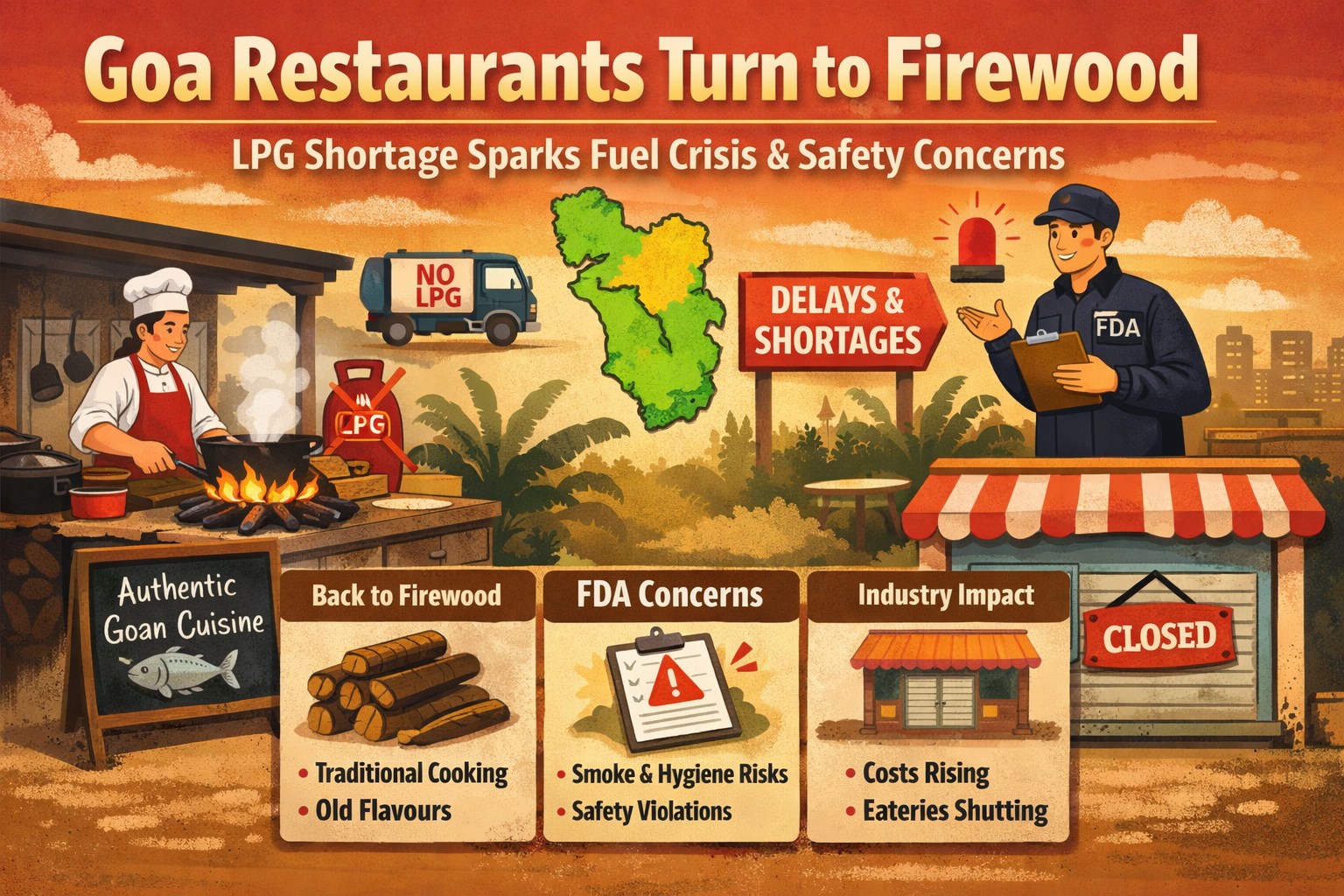 Restaurants turn to firewood amid LPG cylinder shortage