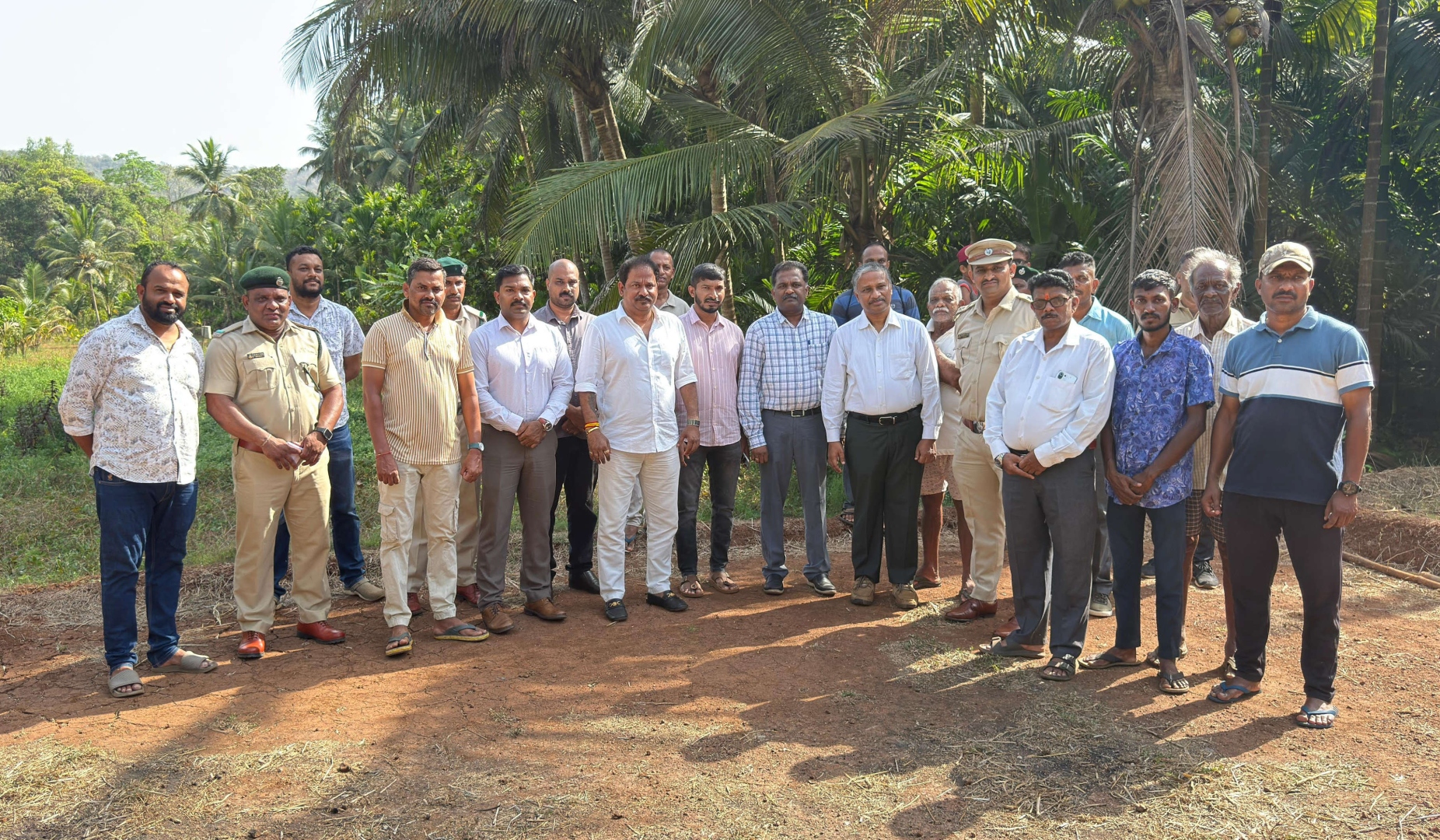 MLA and officials inspect areas damaged by ‘Omkar’ elephant