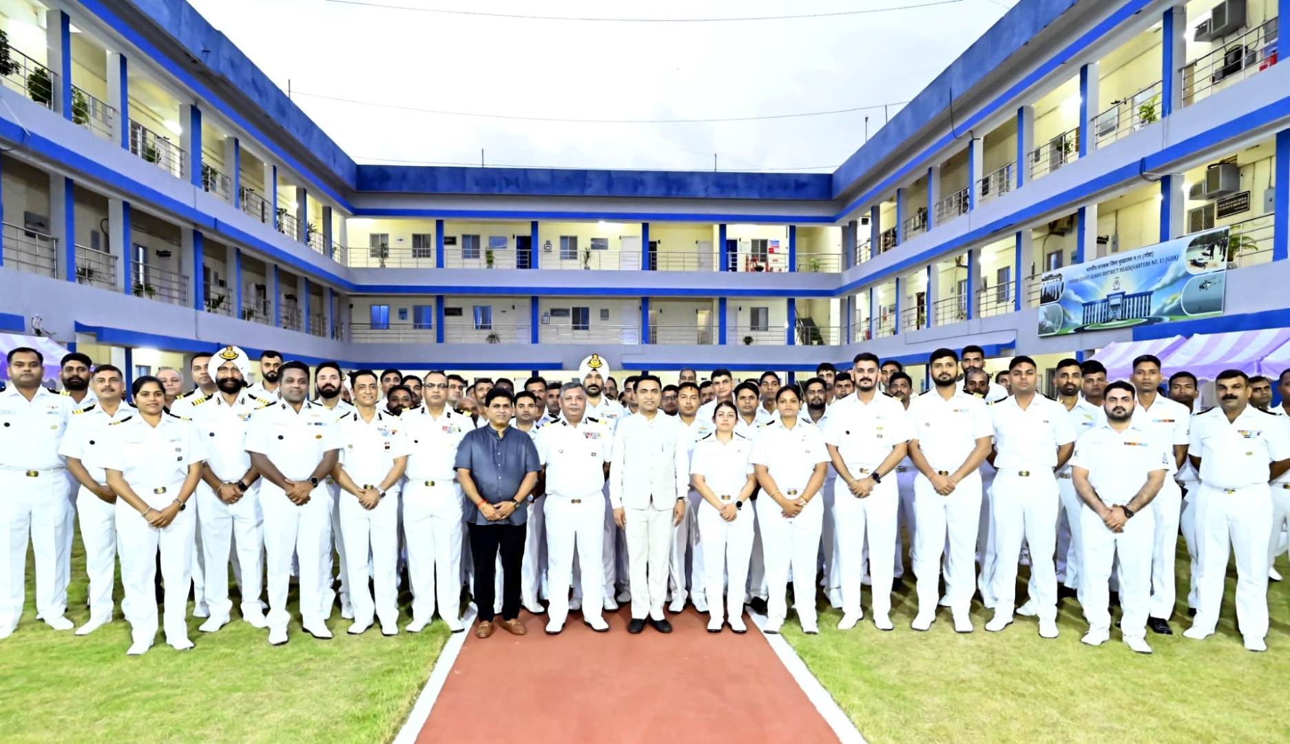 CM visits Indian Coast Guard HQ in State