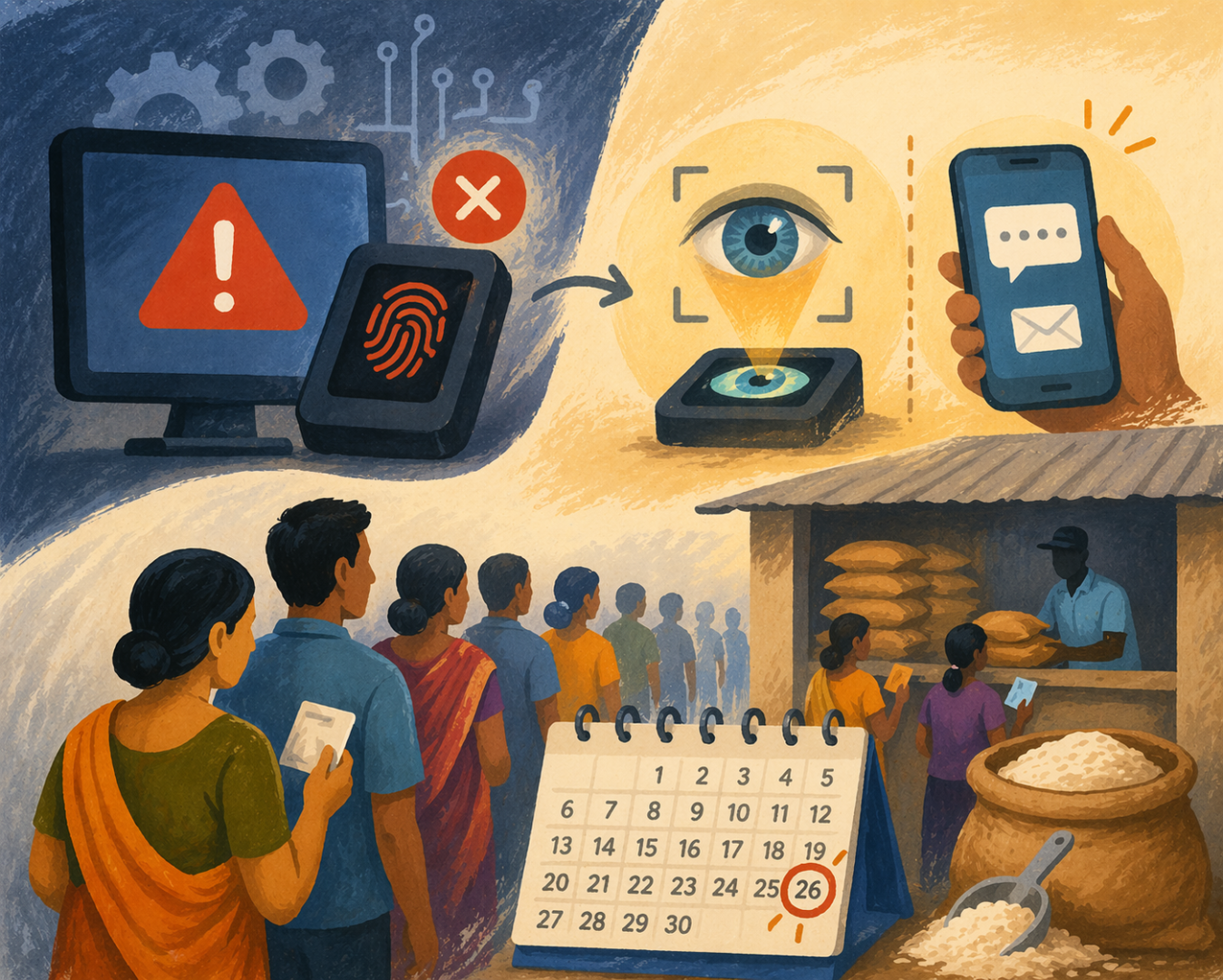 Tech glitch hits ration supply