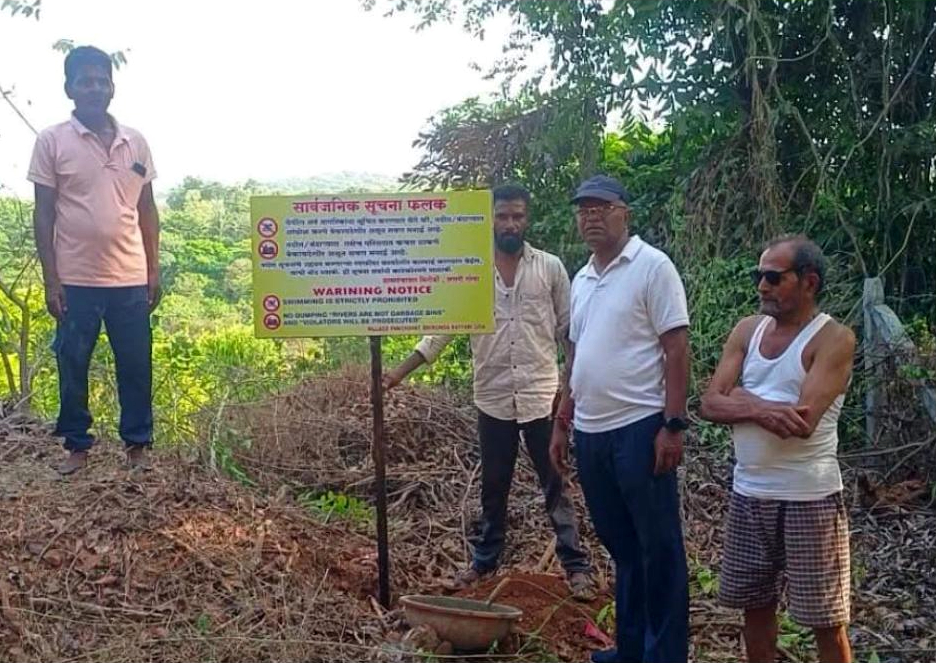 Warning signs installed at Mhadei river stretch