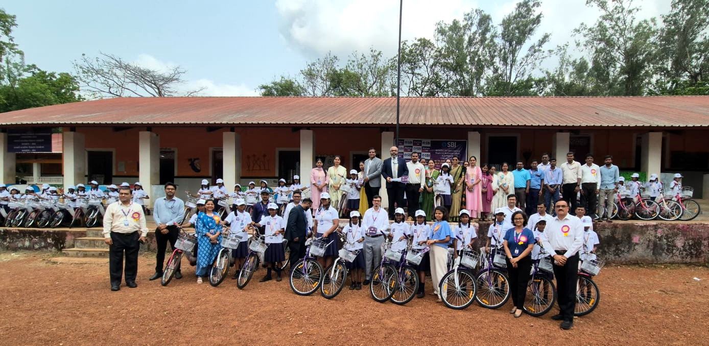 SBI gifts 70 bicycles,   builds toilet block for   Gaondongrim GHS girls