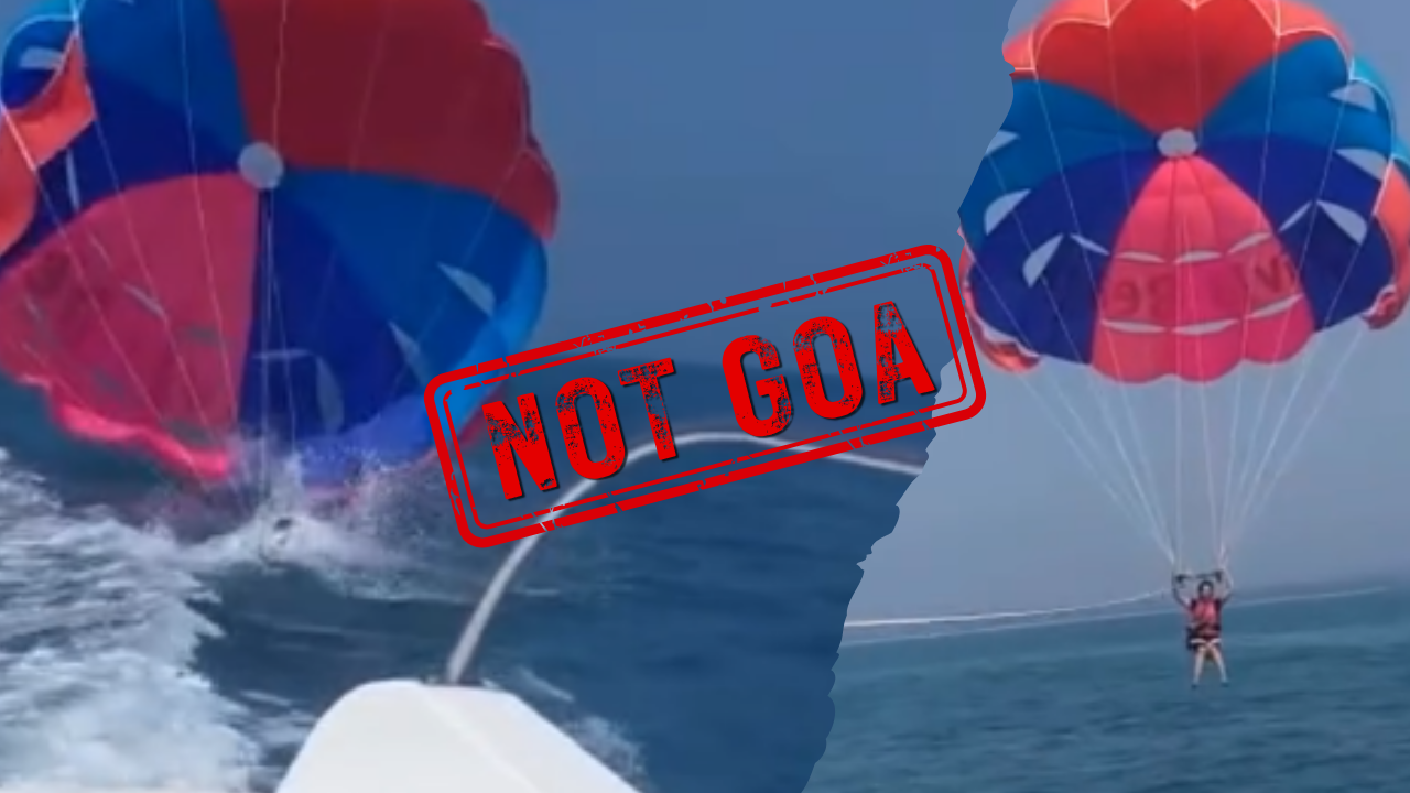 Goa Tourist Police deny viral parasailing scare, say incident occurred in Malvan