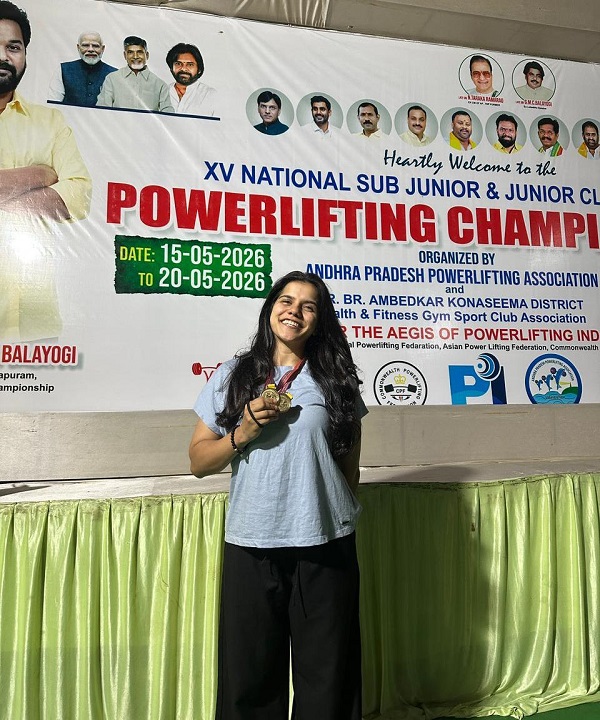 Goa’s Aivanna Miranda bags double gold at National Powerlifting Championship
