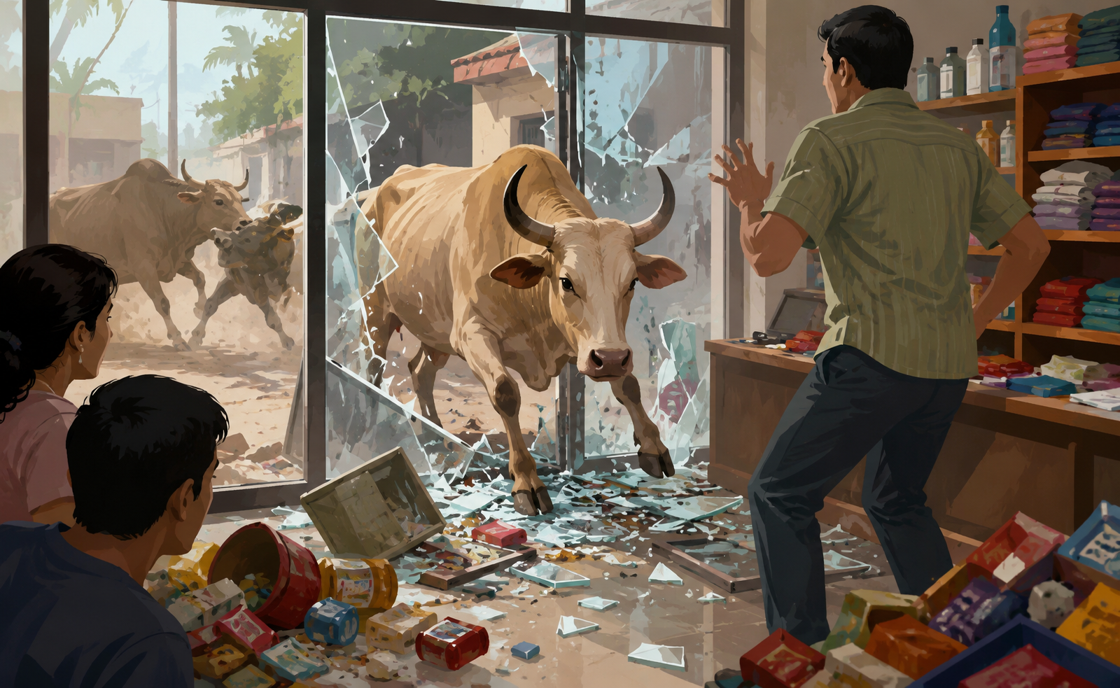 Bull in a shop: Vagator ‘break-in’ nobody expected