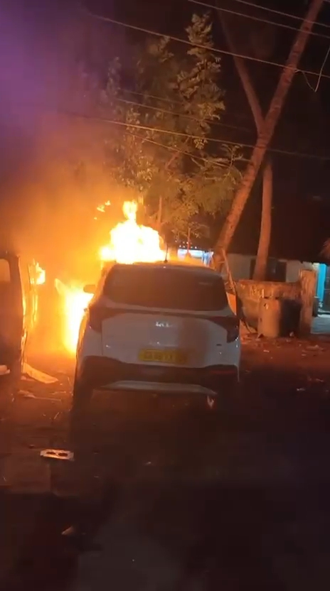 Car gutted in fire at Baina; owner rules out foul play