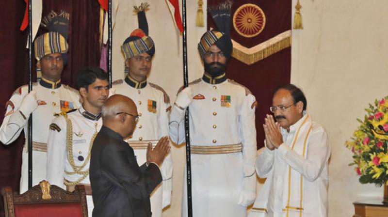 M Venkaiah Naidu takes oath as 13th Vice President of India