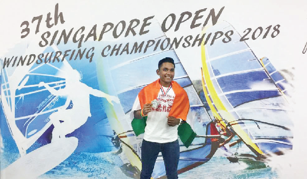 Dayne claims silver in Singapore windsurfing
