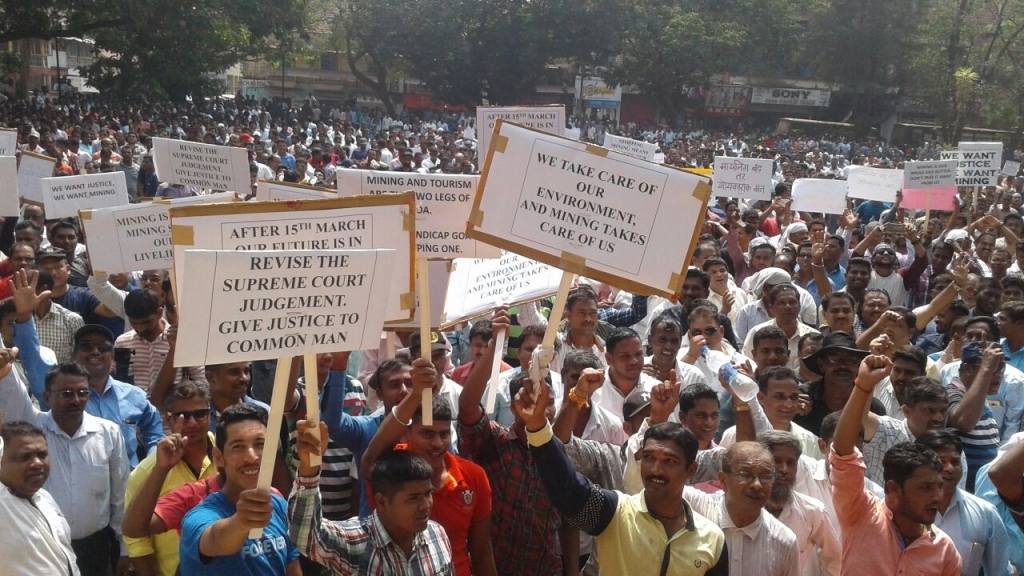 Mining Dependents Protest at Panaji