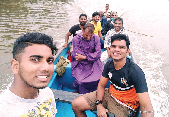Fishermen avail services of geology students  for mapping of fishing areas in river Sal